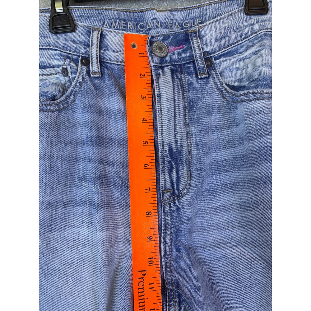 American Eagle 90s Boyfriend Jeans Womens 4 Blue Rainbow Pride Light Wash Denim - Picture 6 of 8